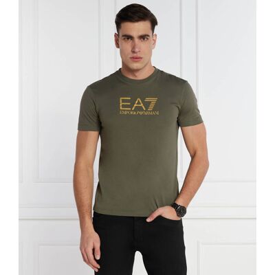 EA7 T-shirt Regular Fit oliwkowy XXL EA7 T-shirt Regular Fit oliwkowy XXL