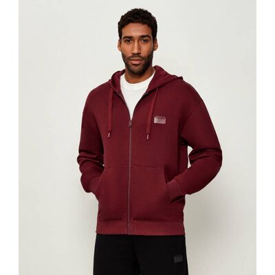 HUGO Bluza Delastomer Relaxed fit bordowy XL HUGO Bluza Delastomer Relaxed fit bordowy XL