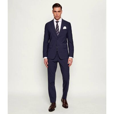 Boss BLACK Garnitur P-Huge-2Pcs-WG-253 Slim Fit z dodatkiem wełny granatowy 50 Boss BLACK Garnitur P-Huge-2Pcs-WG-253 Slim Fit z dodatkiem wełny granatowy 50
