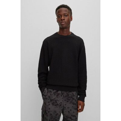 HUGO Sweter Sonderson Regular Fit czarny XL HUGO Sweter Sonderson Regular Fit czarny XL