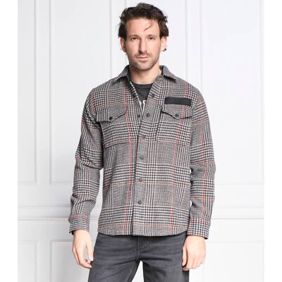 Replay Koszula Regular Fit z dodatkiem wełny szary S Replay Koszula Regular Fit z dodatkiem wełny szary S