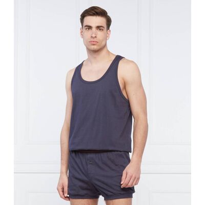 Dsquared2 Tank top Regular Fit z dodatkiem lnu granatowy M Dsquared2 Tank top Regular Fit z dodatkiem lnu granatowy M