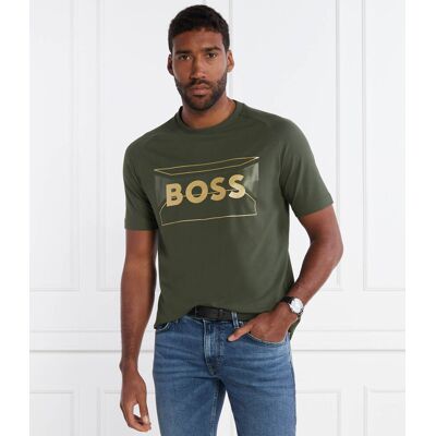 Boss GREEN T-shirt Tee 2 Regular Fit stretch butelkowa zieleń S Boss GREEN T-shirt Tee 2 Regular Fit stretch butelkowa zieleń S