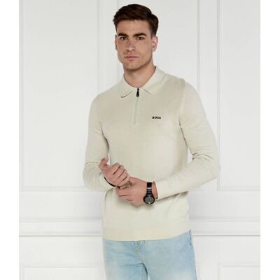 Boss GREEN Sweter Regular Fit beżowy XL Boss GREEN Sweter Regular Fit beżowy XL