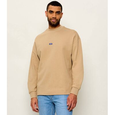 Hugo Blue Bluza Nedro Loose fit beżowy L Hugo Blue Bluza Nedro Loose fit beżowy L