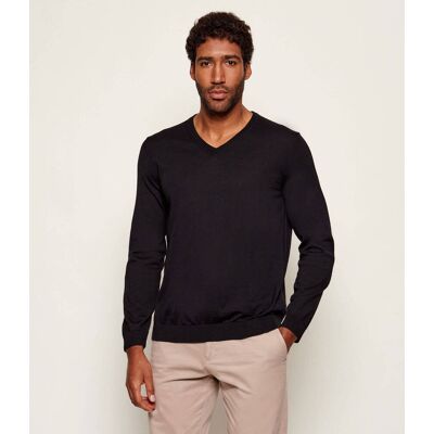 Boss BLACK Wełniany sweter Melba-P Slim Fit czarny L Boss BLACK Wełniany sweter Melba-P Slim Fit czarny L