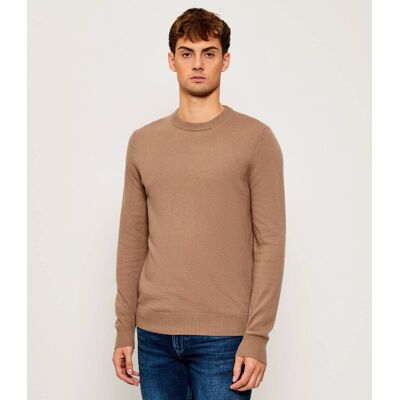 Joop! Jeans Wełniany sweter Laurelor Regular Fit beżowy XXL Joop! Jeans Wełniany sweter Laurelor Regular Fit beżowy XXL