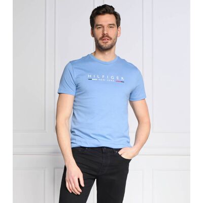 Tommy Hilfiger T-shirt HILFIGER NEW YORK Slim Fit niebieski XXL Tommy Hilfiger T-shirt HILFIGER NEW YORK Slim Fit niebieski XXL