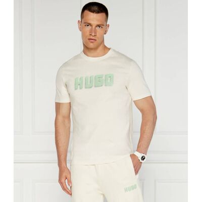 HUGO T-shirt Regular Fit kremowy S HUGO T-shirt Regular Fit kremowy S