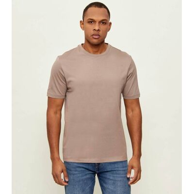 HUGO T-shirt Dimerstee Slim Fit beżowy S HUGO T-shirt Dimerstee Slim Fit beżowy S