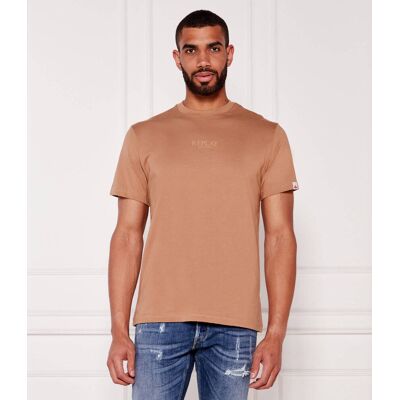 Replay T-shirt Regular Fit brązowy XXL Replay T-shirt Regular Fit brązowy XXL