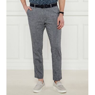 Boss BLACK Lniane spodnie C-Kane-RDS Regular Fit granatowy 54 Boss BLACK Lniane spodnie C-Kane-RDS Regular Fit granatowy 54