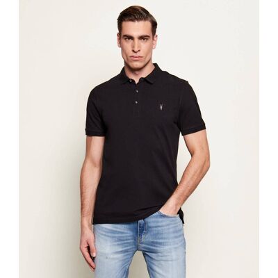 AllSaints Polo REFORM Slim Fit czarny XL AllSaints Polo REFORM Slim Fit czarny XL