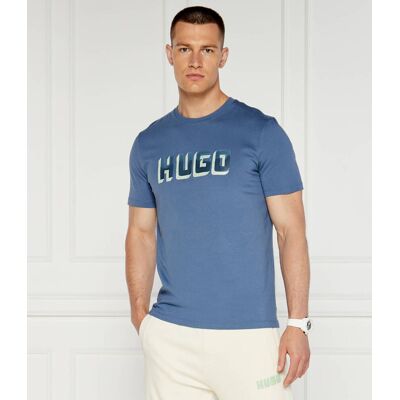 HUGO T-shirt Regular Fit niebieski L HUGO T-shirt Regular Fit niebieski L