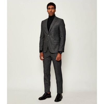 HUGO Wełniany garnitur Arti-Hesten Extra slim fit z dodatkiem jedwabiu grafitowy 48 HUGO Wełniany garnitur Arti-Hesten Extra slim fit z dodatkiem jedwabiu grafitowy 48