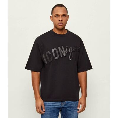 Dsquared2 T-shirt Iconique Loose fit czarny S Dsquared2 T-shirt Iconique Loose fit czarny S