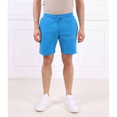 Tommy Hilfiger Szorty HILFIGER CURVE LOGO SWEATSHORT Regular Fit niebieski XXL Tommy Hilfiger Szorty HILFIGER CURVE LOGO SWEATSHORT Regular Fit niebieski XXL