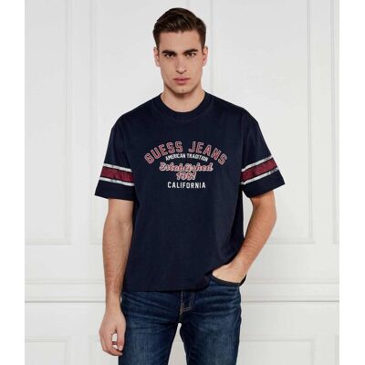 Guess Jeans T-shirt VINTAGE Oversize fit granatowy M Guess Jeans T-shirt VINTAGE Oversize fit granatowy M