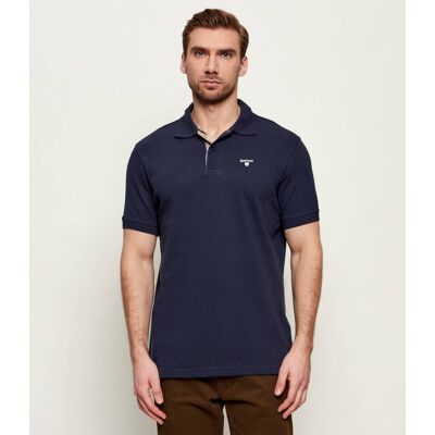 Barbour Polo Tartan Slim Fit pique granatowy S Barbour Polo Tartan Slim Fit pique granatowy S