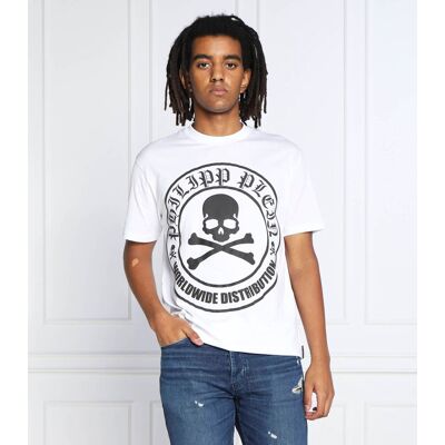 Philipp Plein T-shirt Regular Fit biały L Philipp Plein T-shirt Regular Fit biały L
