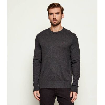 Tommy Hilfiger Sweter Regular Fit z dodatkiem kaszmiru grafitowy XXL Tommy Hilfiger Sweter Regular Fit z dodatkiem kaszmiru grafitowy XXL