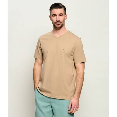 Tommy Hilfiger T-shirt Essential Regular Fit beżowy XXL Tommy Hilfiger T-shirt Essential Regular Fit beżowy XXL