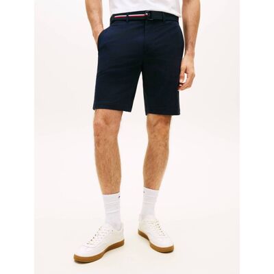 Tommy Hilfiger Szorty chino + pasek Denton Slim Fit granatowy 32 Tommy Hilfiger Szorty chino + pasek Denton Slim Fit granatowy 32
