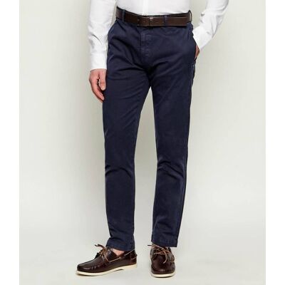 HUGO Spodnie chino David222D Slim Fit granatowy 32/32 HUGO Spodnie chino David222D Slim Fit granatowy 32/32