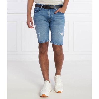 Pepe Jeans London Jeansowe szorty TAPER Regular Fit niebieski 38 Pepe Jeans London Jeansowe szorty TAPER Regular Fit niebieski 38