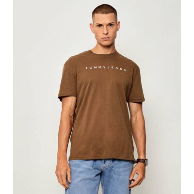 Tommy Jeans T-shirt Regular Fit brązowy XXL Tommy Jeans T-shirt Regular Fit brązowy XXL