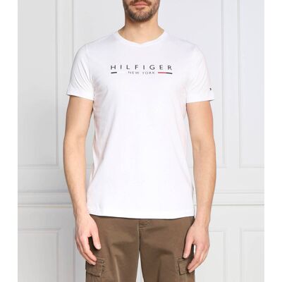 Tommy Hilfiger T-shirt HILFIGER NEW YORK Slim Fit biały XXL Tommy Hilfiger T-shirt HILFIGER NEW YORK Slim Fit biały XXL