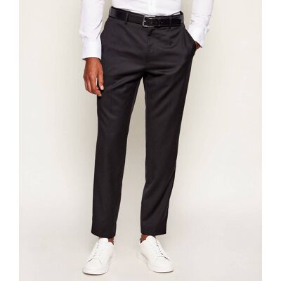 Boss BLACK Wełniane spodnie H-Genius-DS-B1 Slim Fit czarny 50 Boss BLACK Wełniane spodnie H-Genius-DS-B1 Slim Fit czarny 50