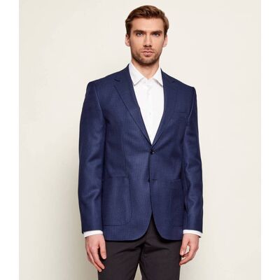 Boss BLACK Wełniana marynarka H-Janson-FL-261 Regular Fit granatowy 54 Boss BLACK Wełniana marynarka H-Janson-FL-261 Regular Fit granatowy 54