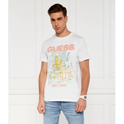 Guess T-shirt WEAST COAST Regular Fit biały S Guess T-shirt WEAST COAST Regular Fit biały S