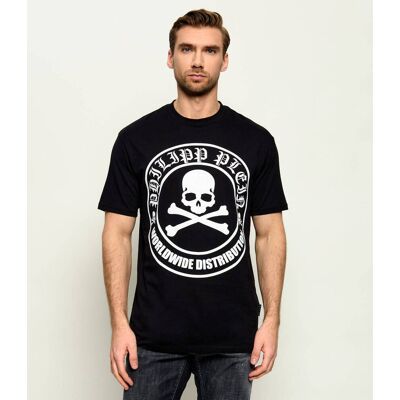 Philipp Plein T-shirt Regular Fit czarny L Philipp Plein T-shirt Regular Fit czarny L