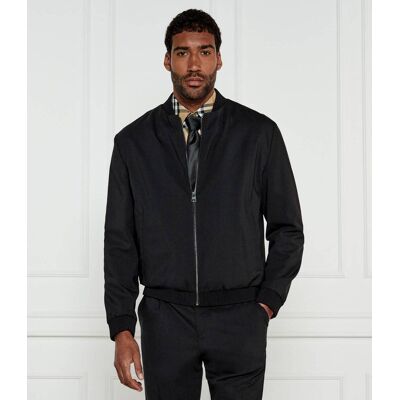 HUGO Kurtka bomber Ukashi Modern fit z dodatkiem wełny czarny 50 HUGO Kurtka bomber Ukashi Modern fit z dodatkiem wełny czarny 50