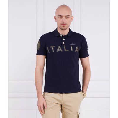 Aeronautica Militare Polo Regular Fit granatowy M Aeronautica Militare Polo Regular Fit granatowy M
