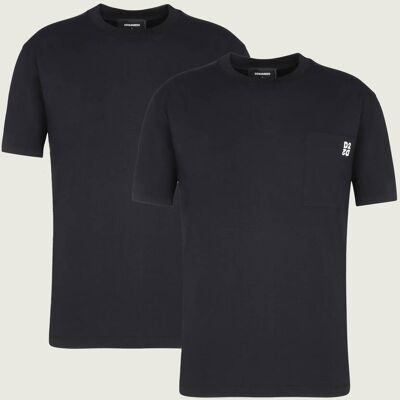 Dsquared2 T-shirt 2-pack Regular Fit czarny S Dsquared2 T-shirt 2-pack Regular Fit czarny S