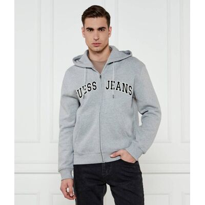 Guess Jeans Bluza Regular Fit szary S Guess Jeans Bluza Regular Fit szary S