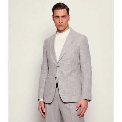 Boss BLACK Marynarka H-Hutson-2PP-253 Regular Fit z dodatkiem lnu szary 52 Boss BLACK Marynarka H-Hutson-2PP-253 Regular Fit z dodatkiem lnu szary 52