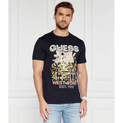 Guess T-shirt WEAST COAST Regular Fit granatowy M Guess T-shirt WEAST COAST Regular Fit granatowy M