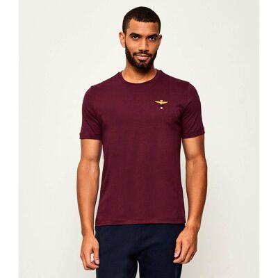 Aeronautica Militare T-shirt Regular Fit bordowy S Aeronautica Militare T-shirt Regular Fit bordowy S