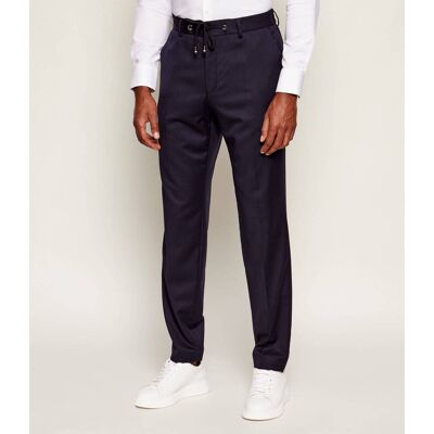 Boss BLACK Wełniane spodnie H-Genius-DS-B1 Slim Fit granatowy 46 Boss BLACK Wełniane spodnie H-Genius-DS-B1 Slim Fit granatowy 46