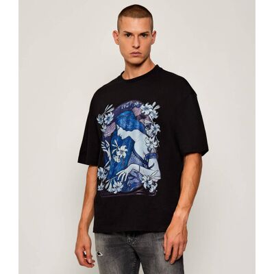HUGO T-shirt Difluro Oversize fit czarny S HUGO T-shirt Difluro Oversize fit czarny S