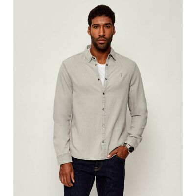AllSaints Jeansowa koszula GLEASON Regular Fit szary XXL AllSaints Jeansowa koszula GLEASON Regular Fit szary XXL