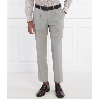 Boss BLACK Wełniane spodnie C-Perin-RDS-233 Slim Fit szary 50 Boss BLACK Wełniane spodnie C-Perin-RDS-233 Slim Fit szary 50