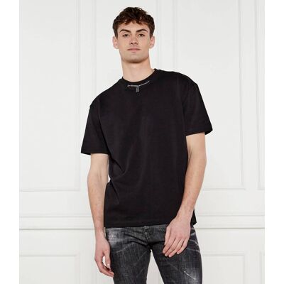 John Richmond T-shirt Vecia Oversize fit czarny XXL John Richmond T-shirt Vecia Oversize fit czarny XXL