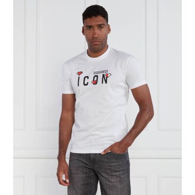 Dsquared2 T-shirt cool fit biały XXL Dsquared2 T-shirt cool fit biały XXL