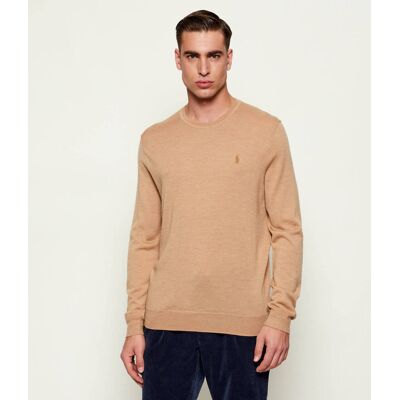 Polo Ralph Lauren Wełniany sweter Slim Fit beżowy L Polo Ralph Lauren Wełniany sweter Slim Fit beżowy L