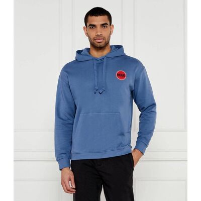 HUGO Bluza Decrincio Relaxed fit niebieski S HUGO Bluza Decrincio Relaxed fit niebieski S